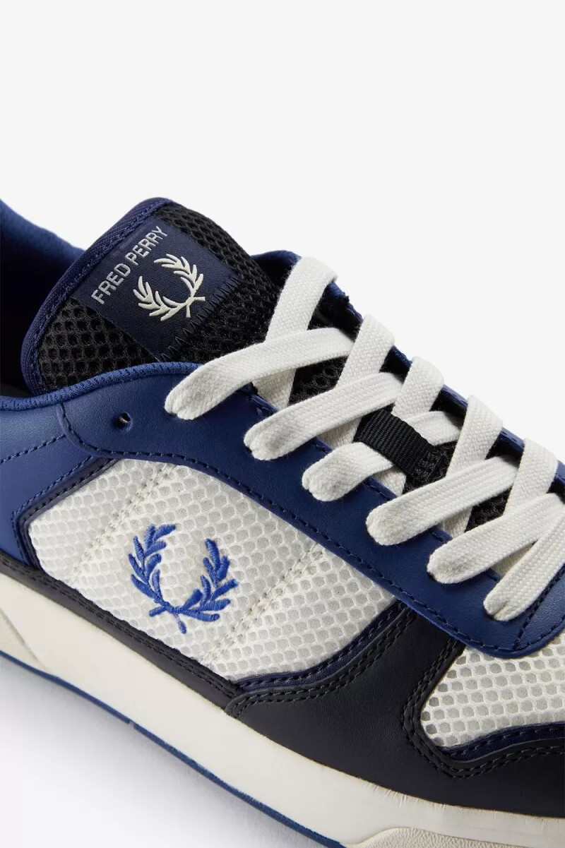 fred perry b300 sneakers da uomo color cobalto sfumato beige chiaro