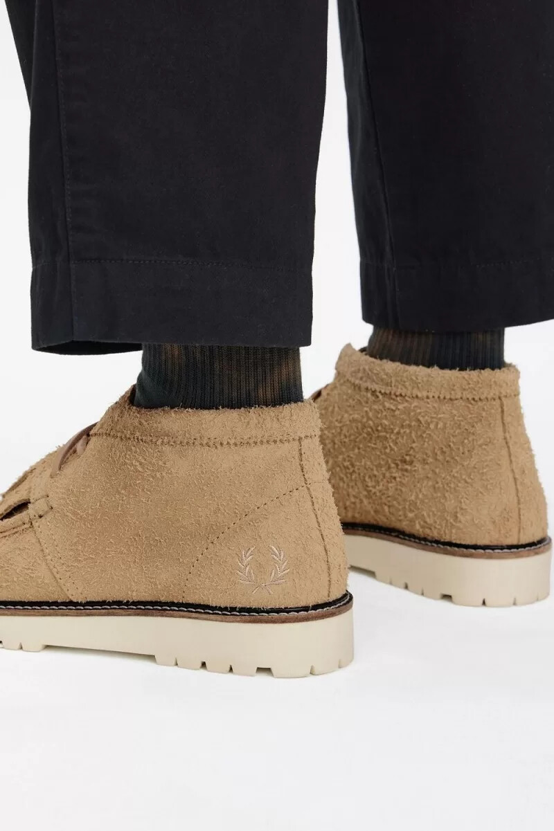 fred perry mid kenney stivali da uomo verdi