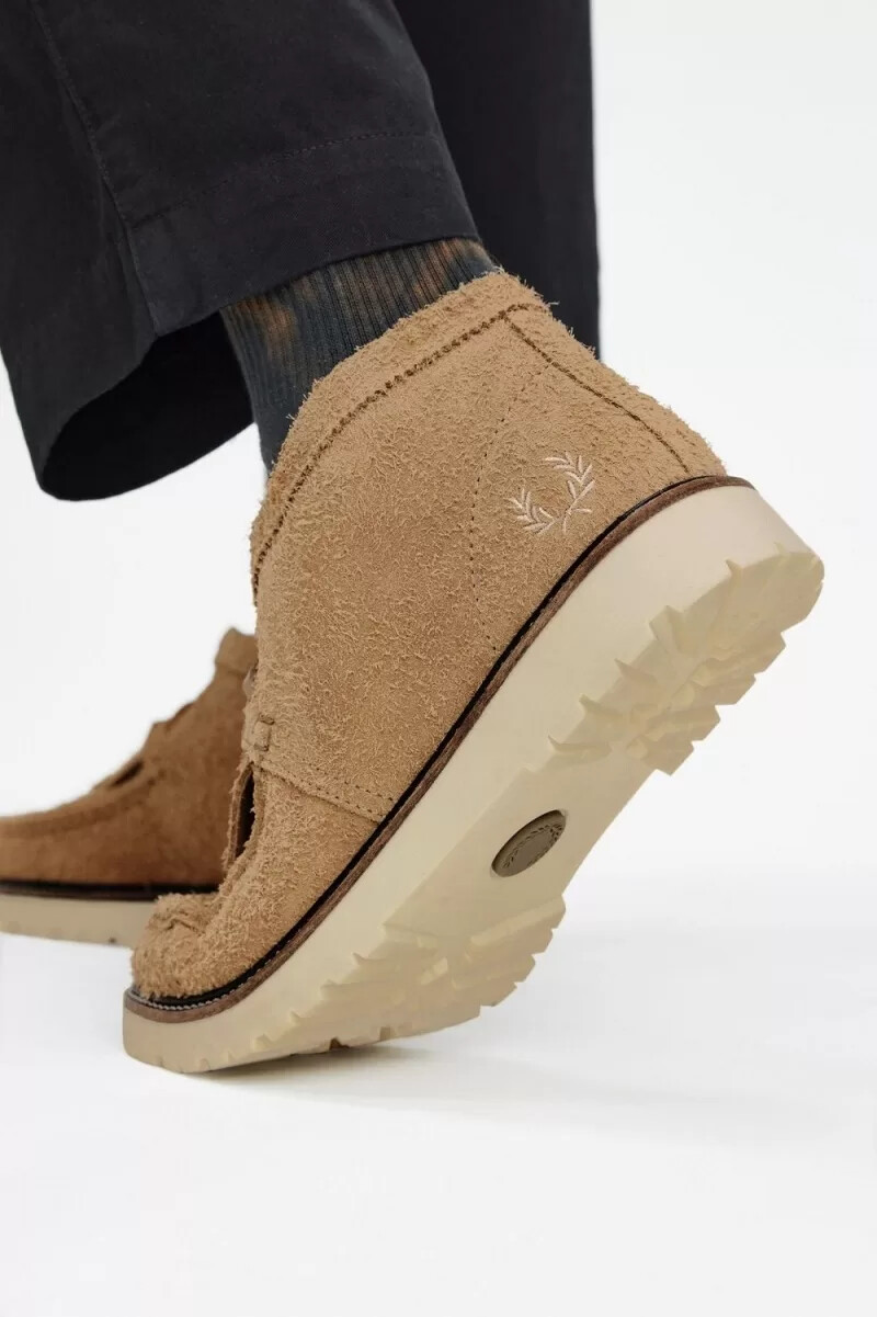 fred perry mid kenney stivali da uomo verdi