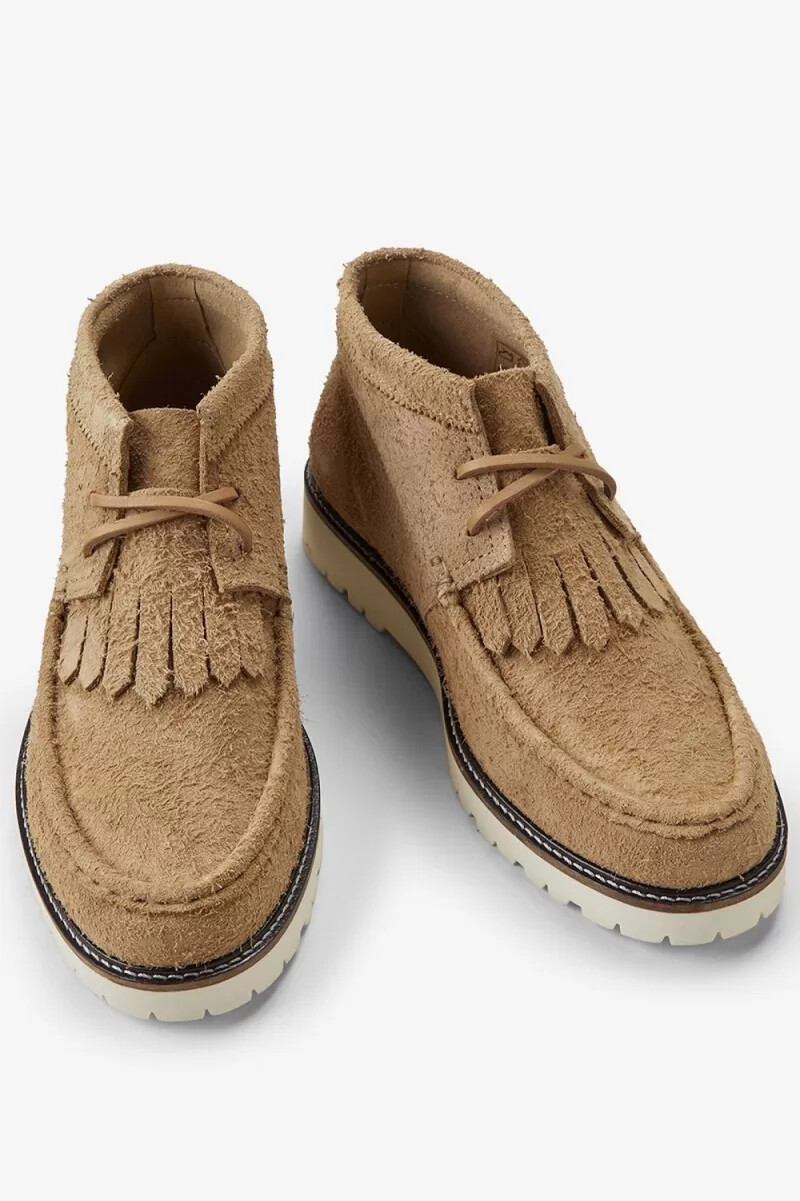 fred perry mid kenney stivali da uomo verdi