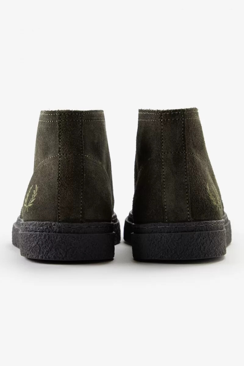 fred perry hawley stivali da uomo verde campo