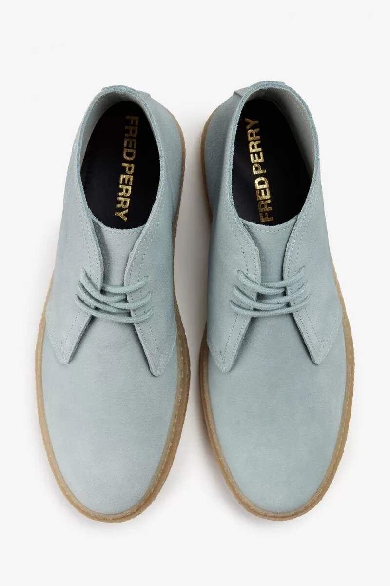 fred perry hawley stivali da uomo argento blu