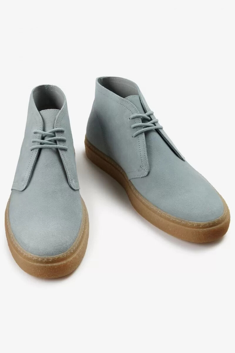 fred perry hawley stivali da uomo argento blu