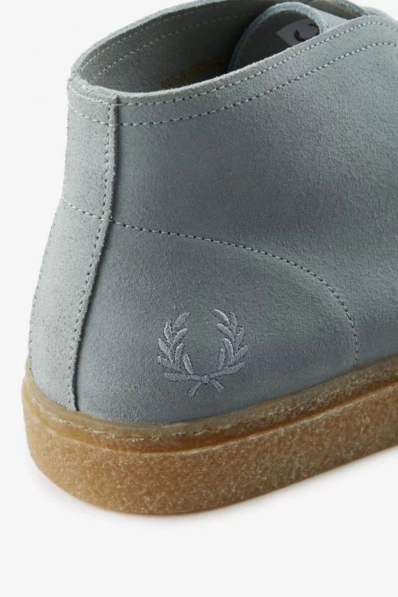 fred perry hawley stivali da uomo argento blu