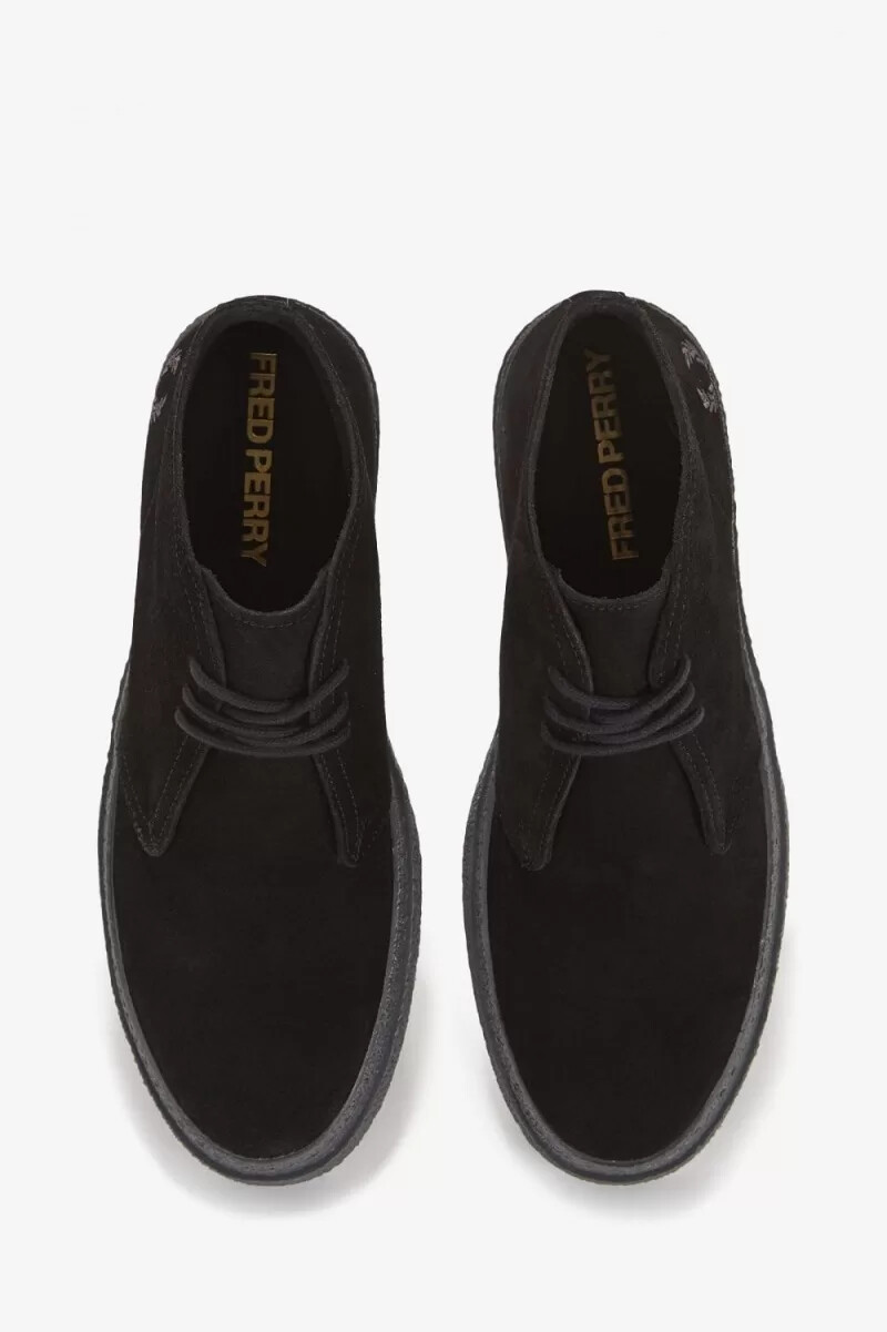 fred perry hawley stivali da uomo neri