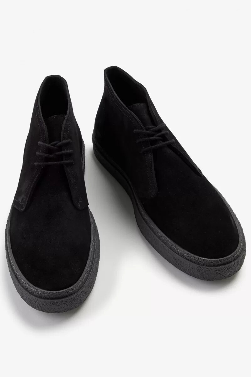 fred perry hawley stivali da uomo neri