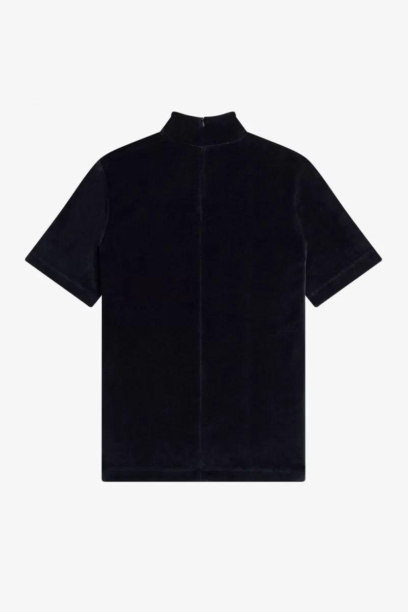 maglietta da donna fred perry velour nera