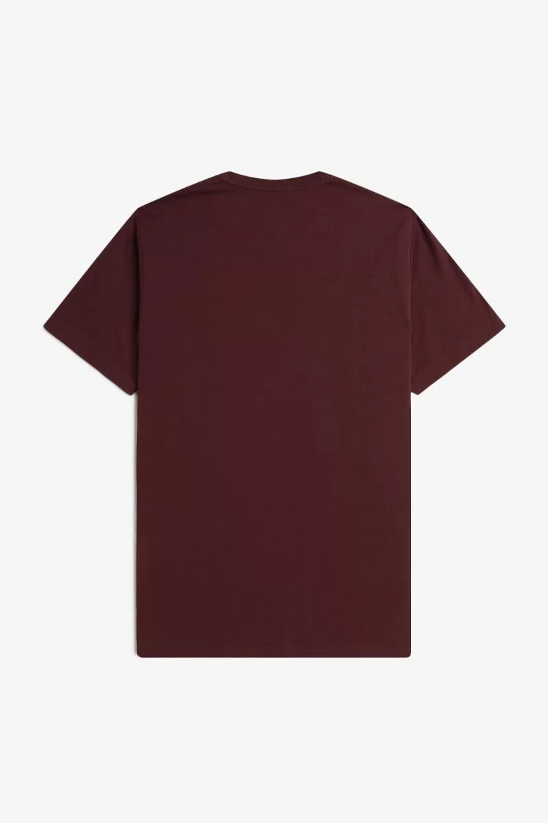 fred perry crew neck t-shirt da uomo beige sangue di bue