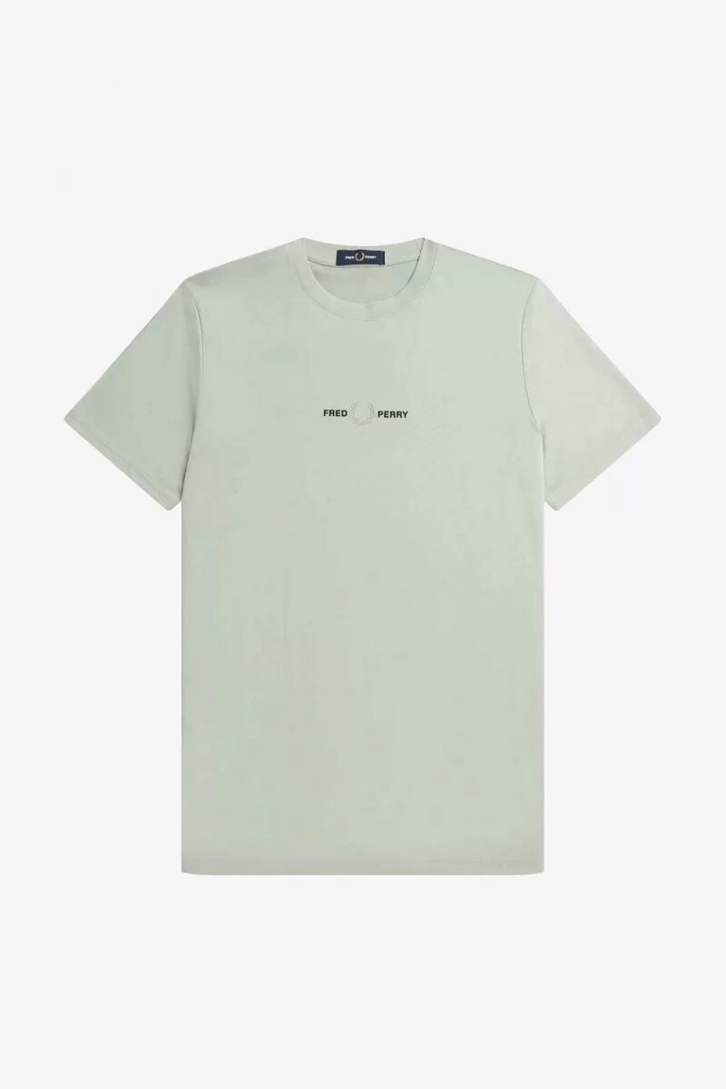 t-shirt da uomo ricamata fred perry grigia