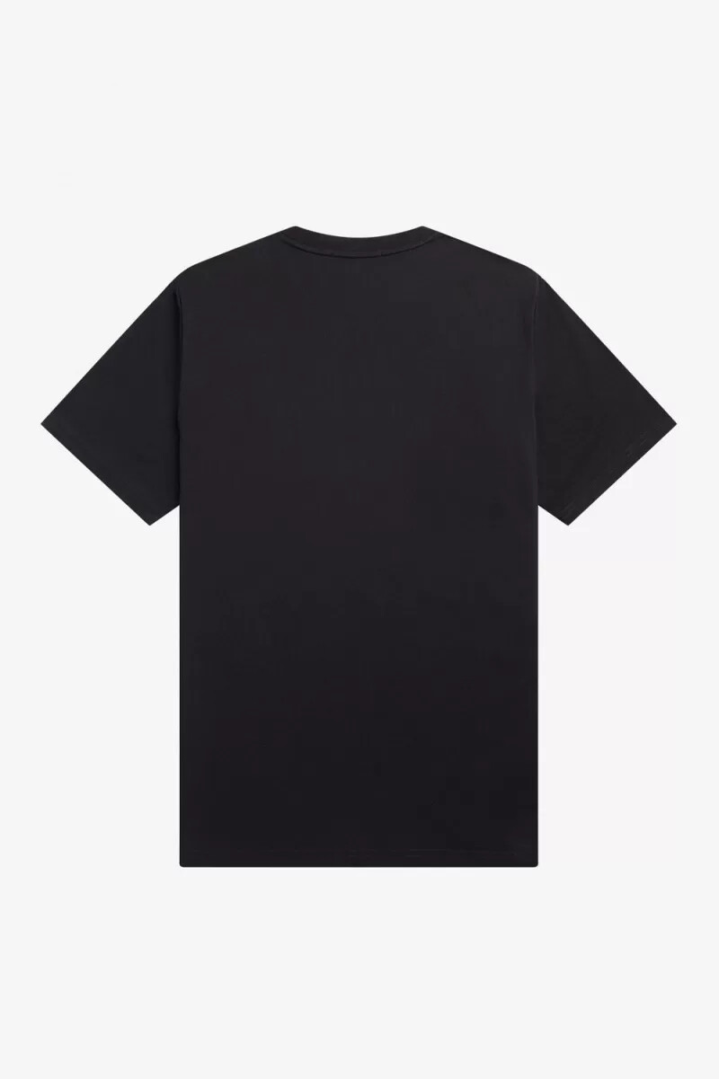 maglietta da uomo ricamata fred perry nera