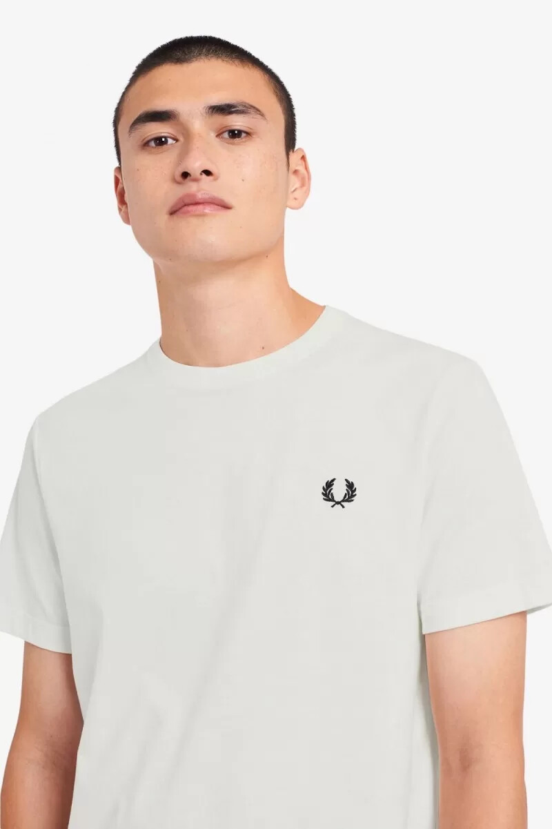 maglietta girocollo da uomo fred perry biancaneve