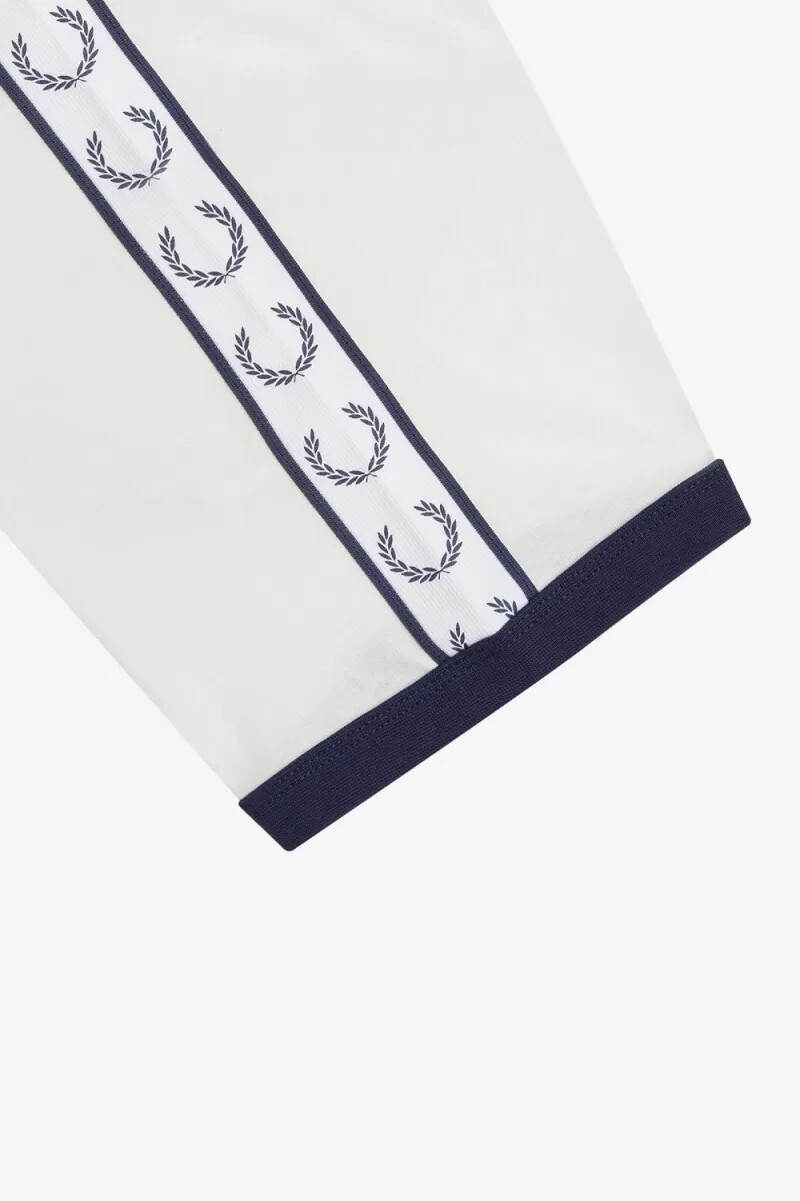 fred perry taped ringer t-shirt da uomo biancaneve