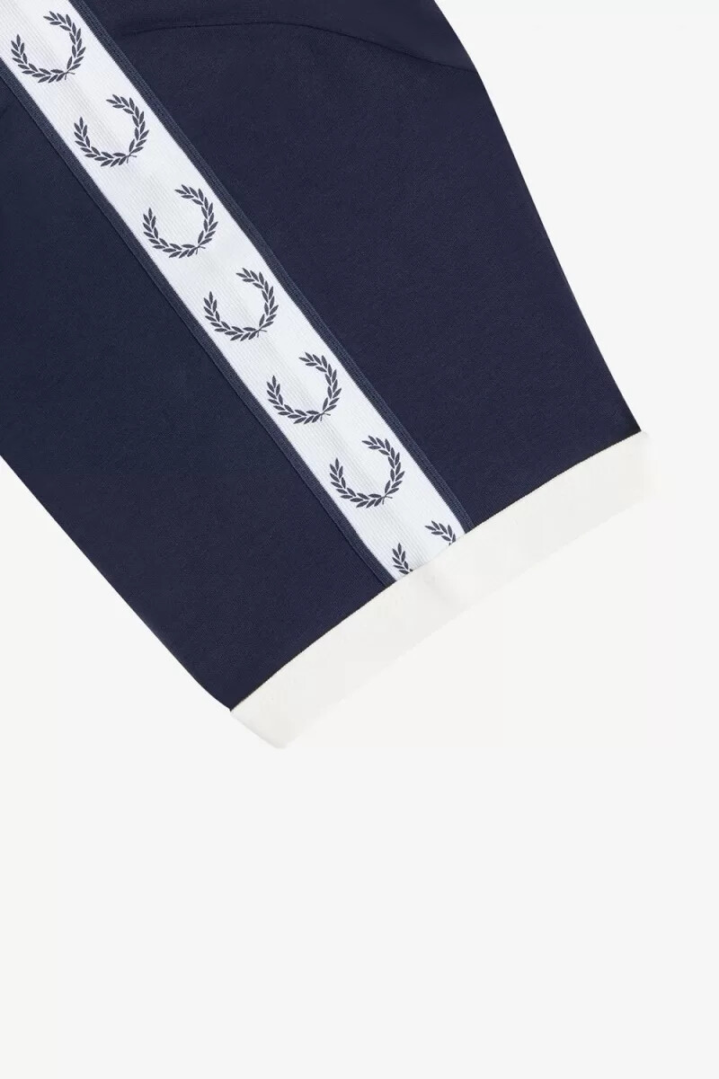 fred perry taped ringer t-shirt da uomo blu carbone