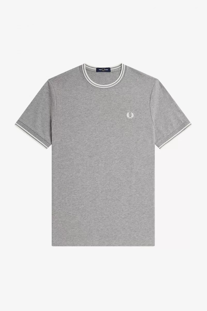 fred perry twin tipped t-shirt da uomo grigia