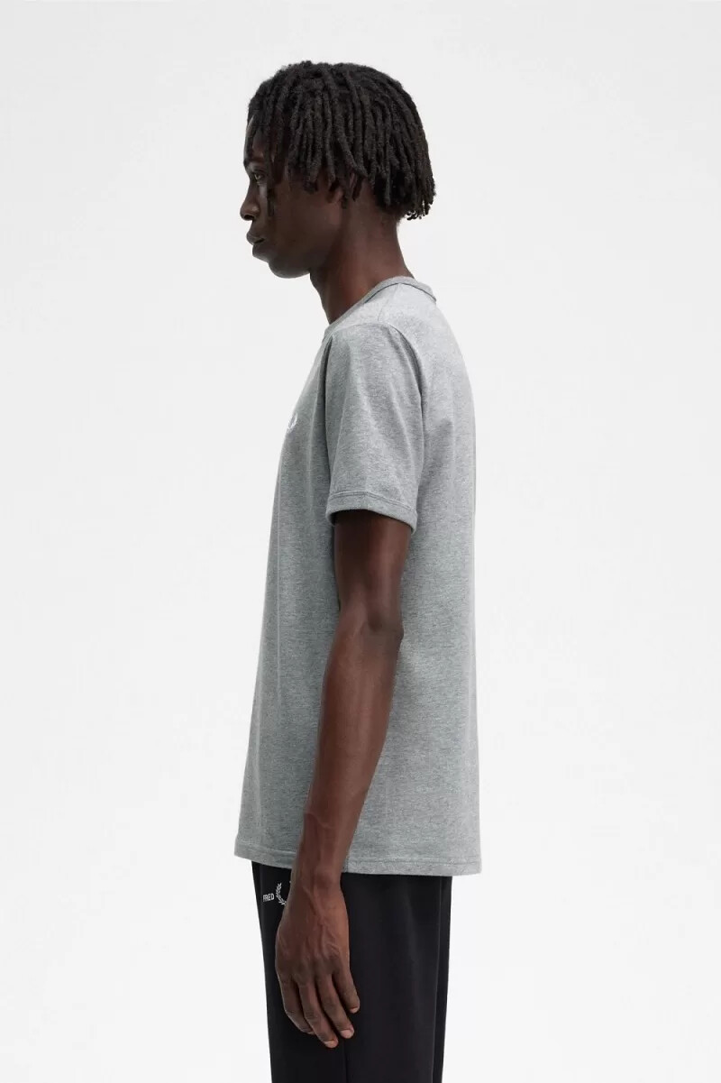 fred perry ringer t-shirt da uomo grigia