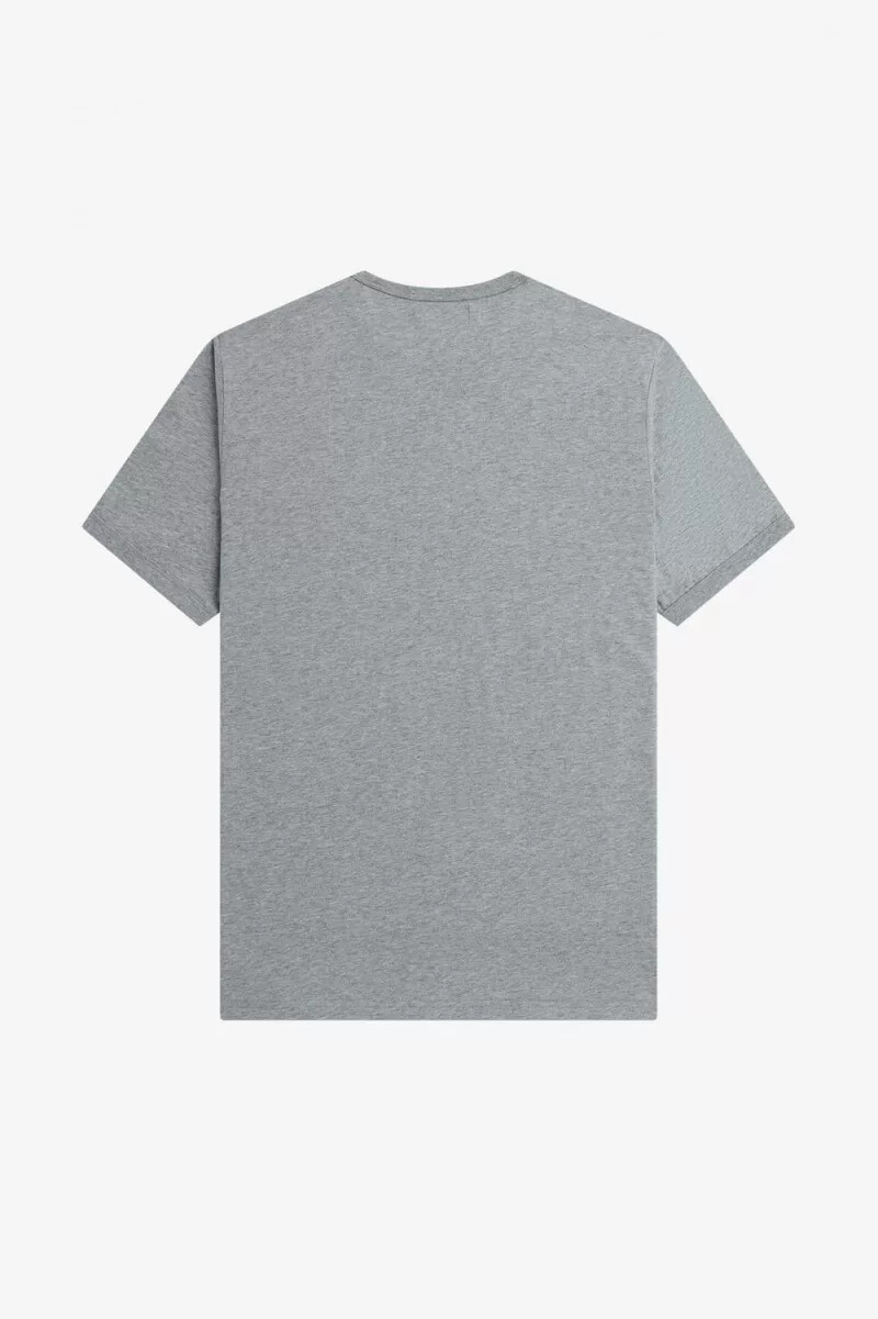 fred perry ringer t-shirt da uomo grigia