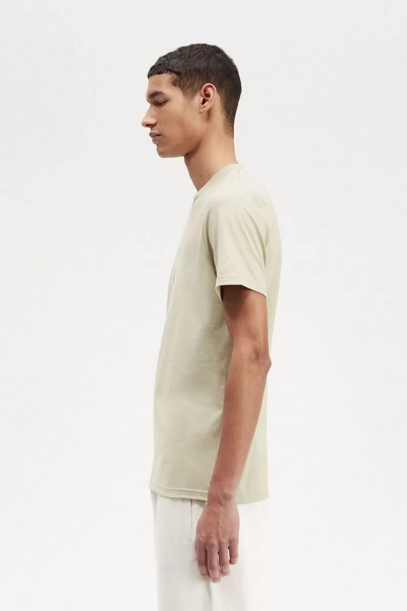 maglietta da uomo fred perry circle branding colore menta chiaro