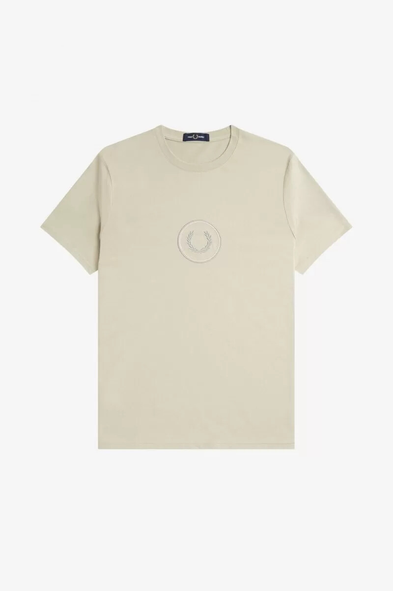 maglietta da uomo fred perry circle branding colore menta chiaro