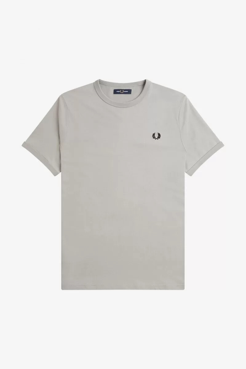 fred perry ringer t-shirt da uomo grigia