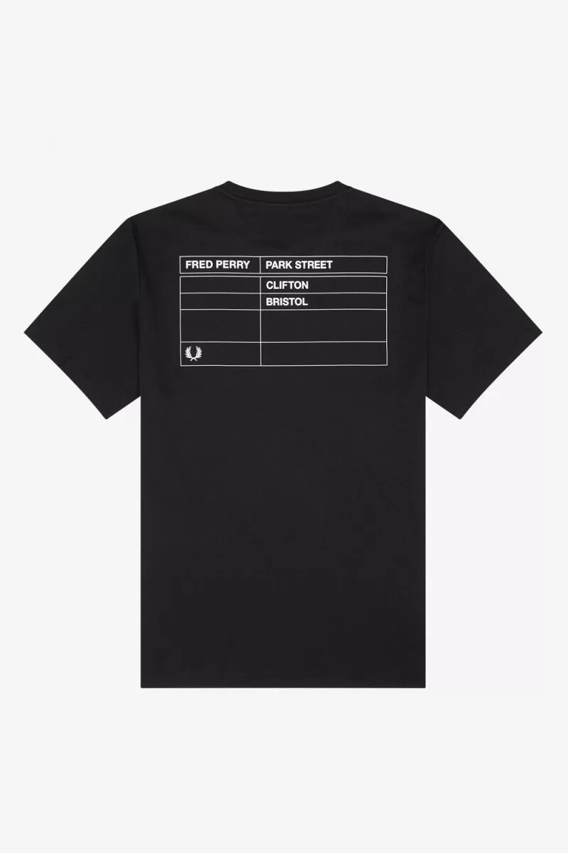 fred perry bristol ringer t-shirt da uomo nera