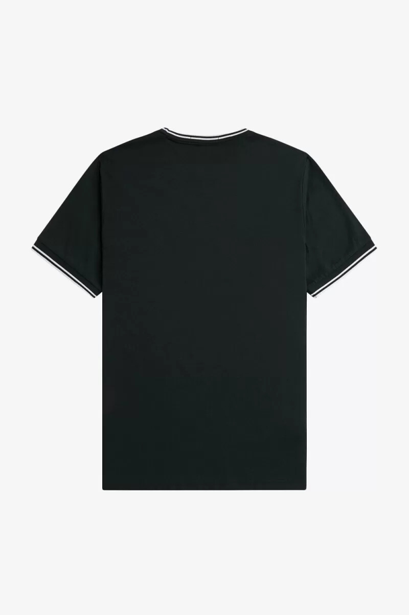 fred perry twin tipped t-shirt da uomo verde notte bianco neve