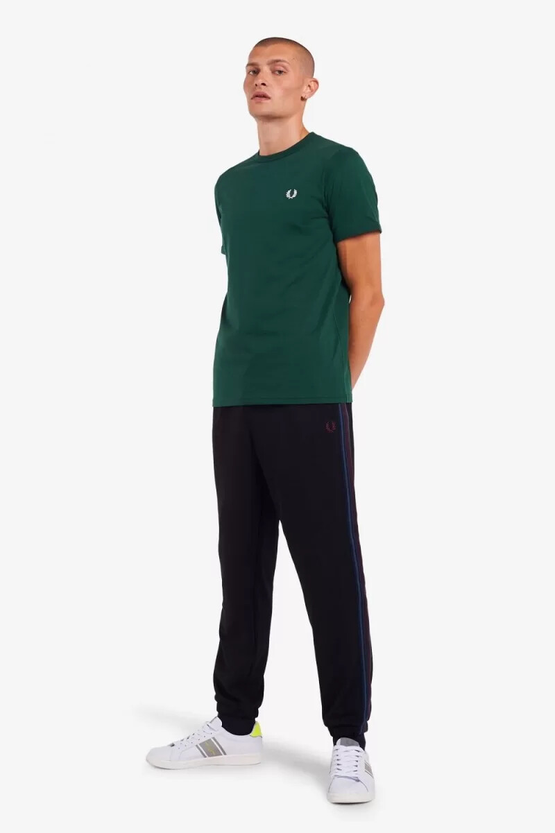 fred perry ringer t-shirt da uomo verde edera