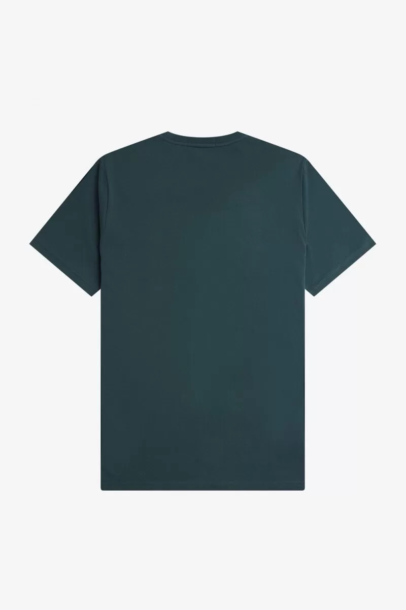 maglietta da uomo fred perry circle branding blu petrolio