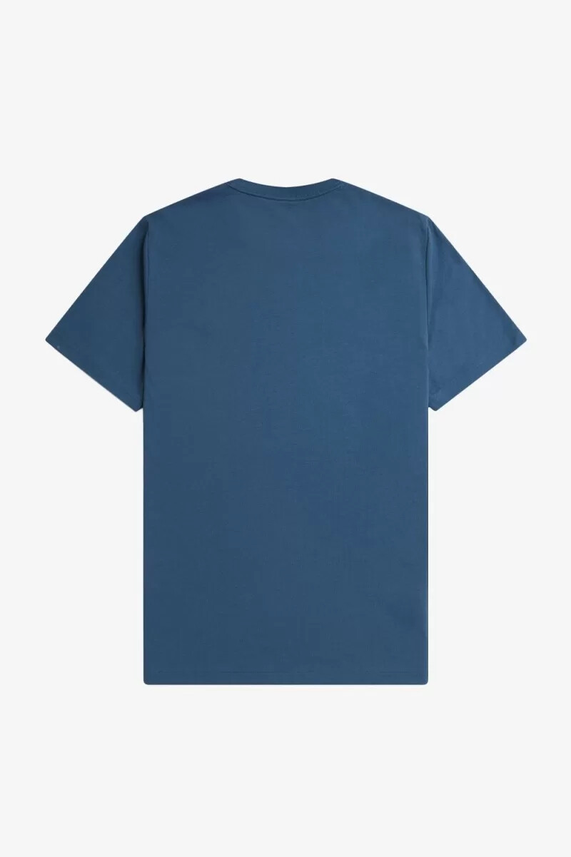 fred perry crew neck t-shirt da uomo blu notte chiaro acquamarina