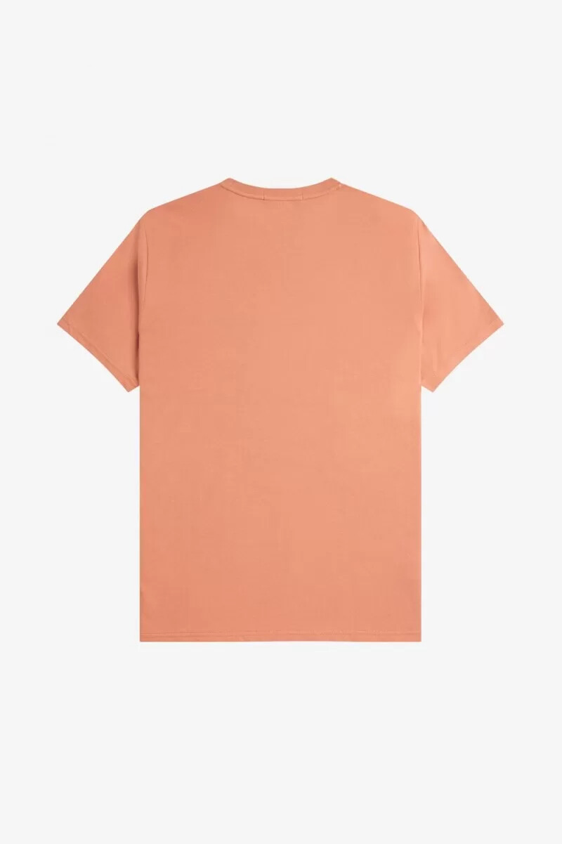 maglietta da uomo fred perry circle branding light rust
