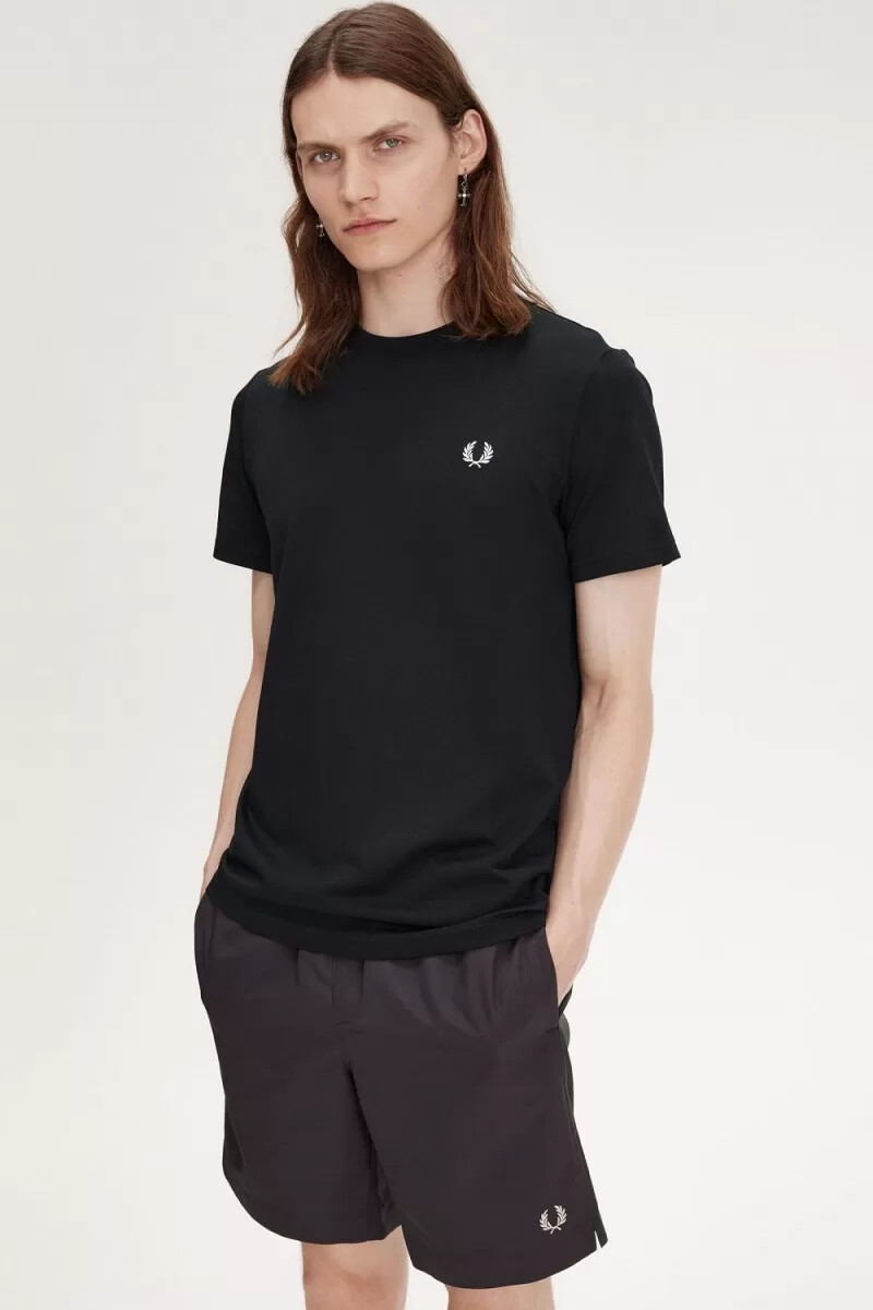 maglietta da uomo fred perry laurel wreath graphic nera