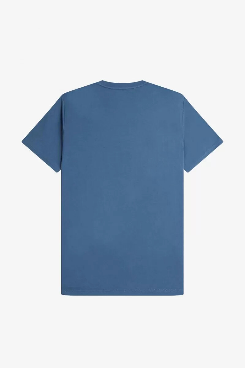 maglietta da uomo ricamata fred perry blu notte