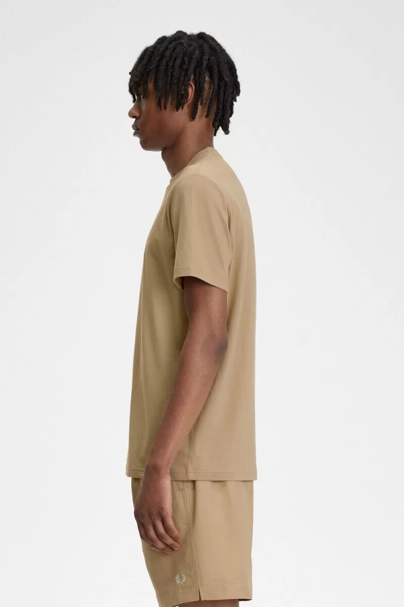 maglietta da uomo ricamata fred perry verde