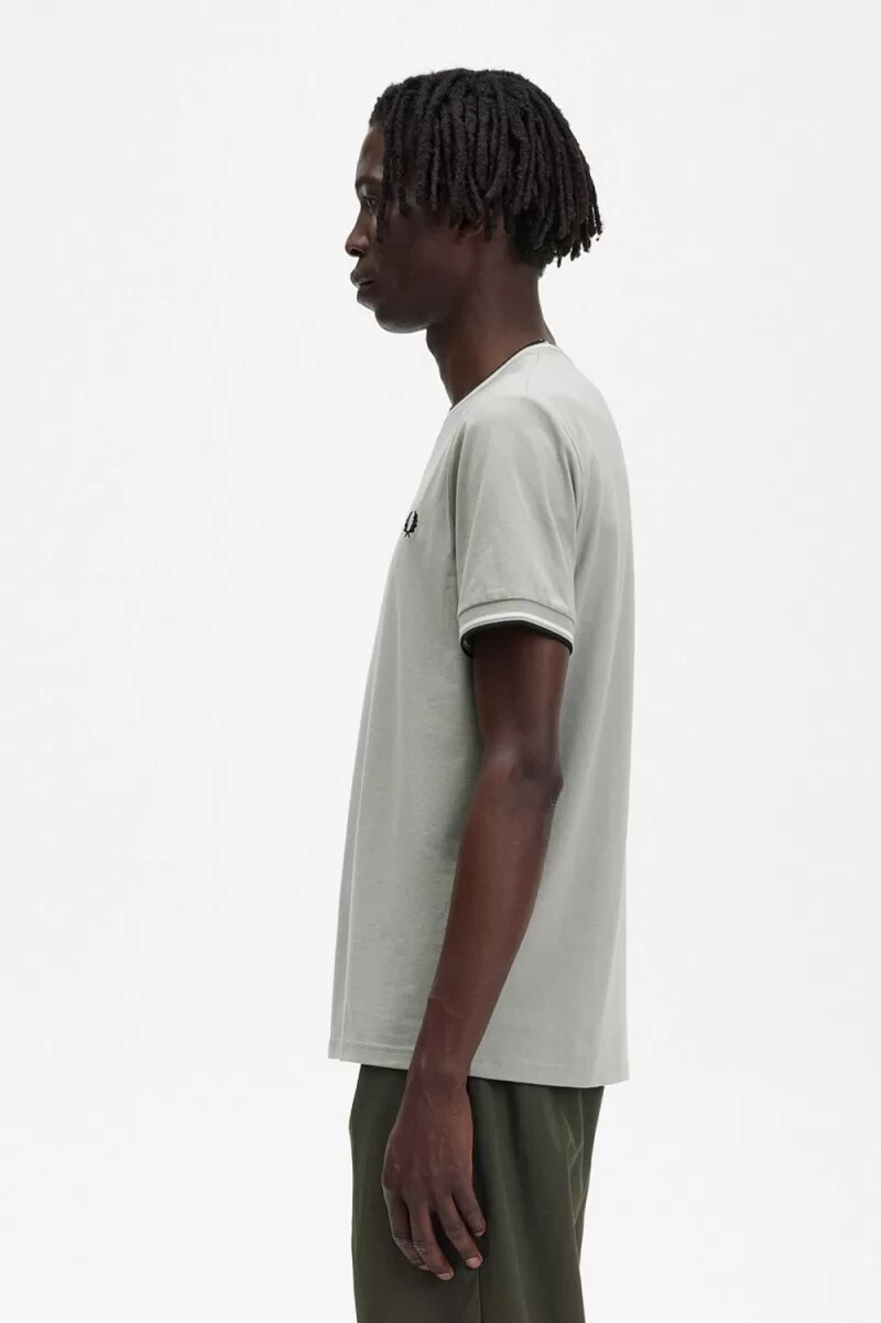 maglietta da uomo fred perry twin tipped color menta