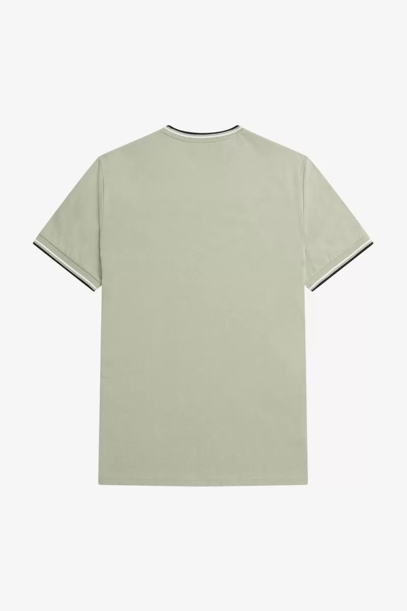 maglietta da uomo fred perry twin tipped color menta