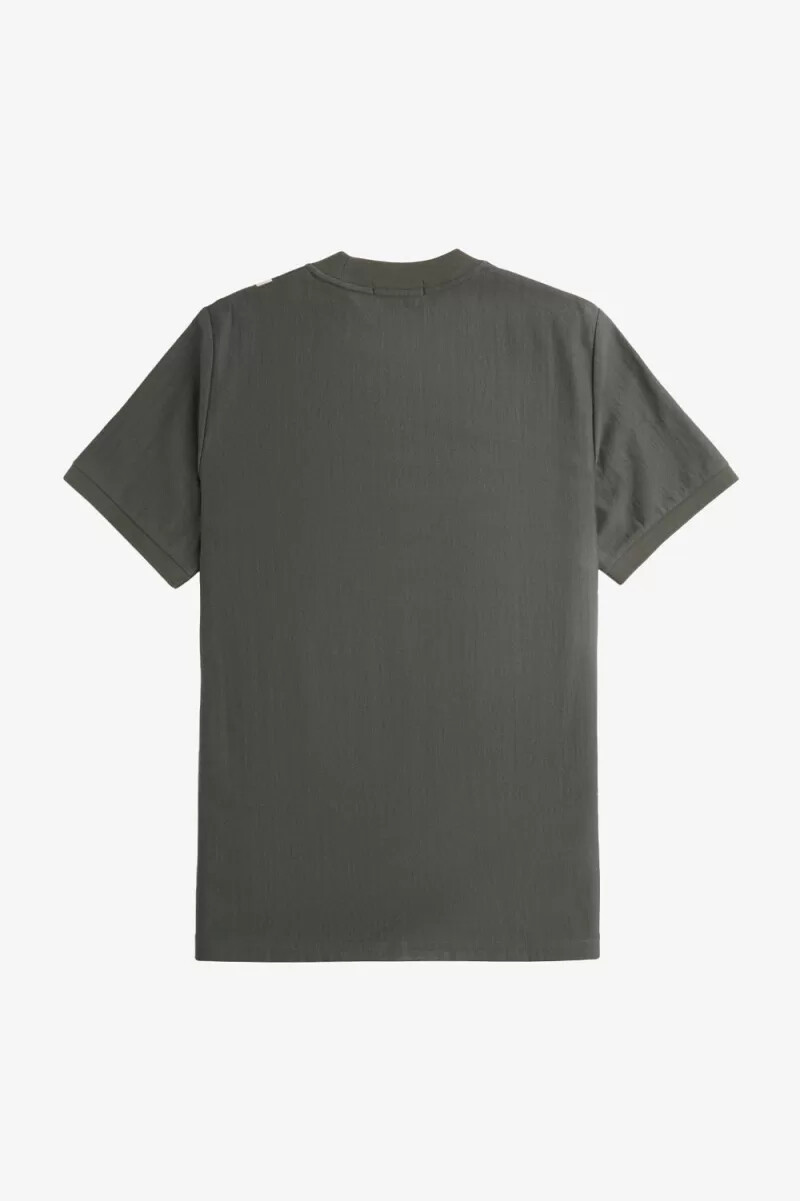 maglietta da uomo fred perry gradient stripe field green