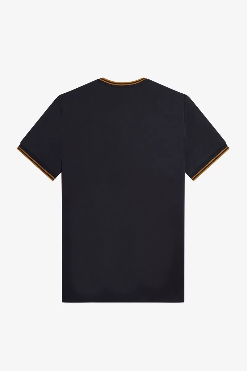 fred perry twin tipped t-shirt da uomo blu navy caffè scuro