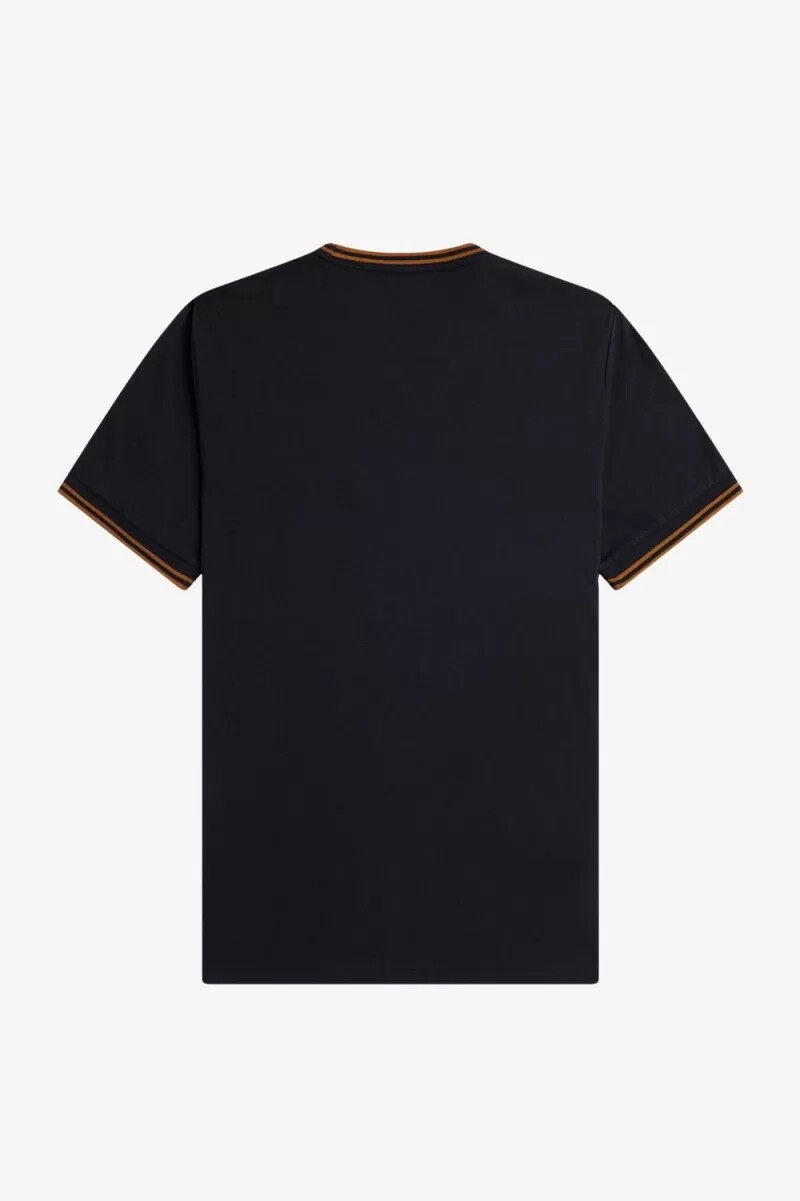 fred perry twin tipped t-shirt da uomo blu navy caffè scuro