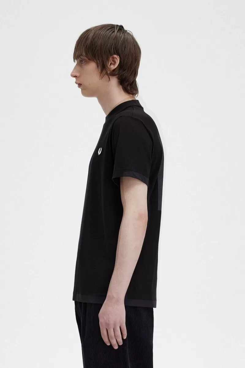 maglietta da uomo fred perry rave graphic nera