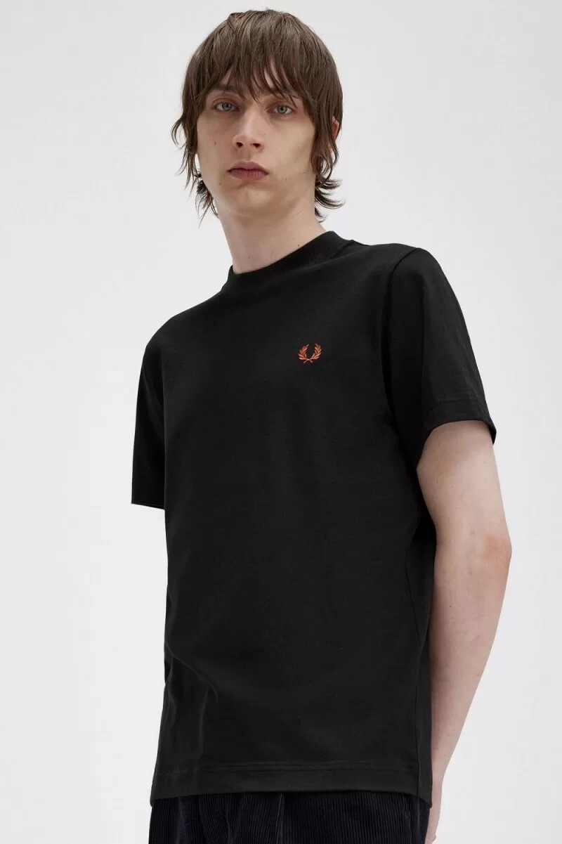 maglietta da uomo fred perry rave graphic nera