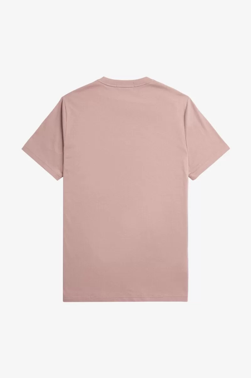 t-shirt da uomo ricamata fred perry rosa scuro
