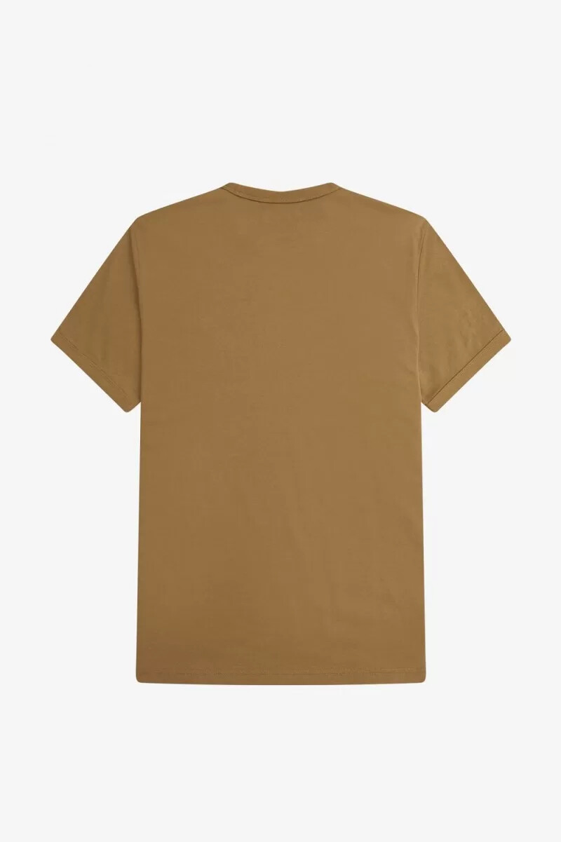 fred perry ringer t-shirt da uomo marrone