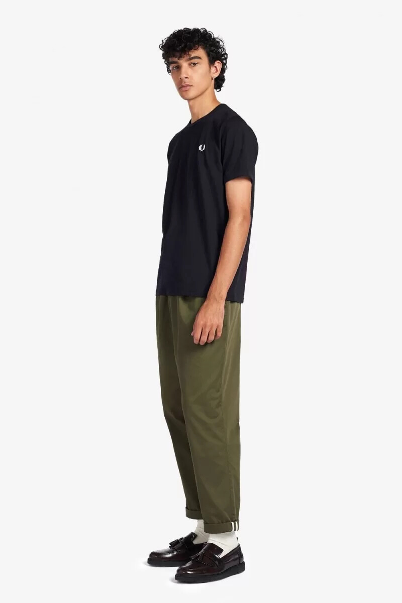 fred perry ringer t-shirt da uomo blu navy
