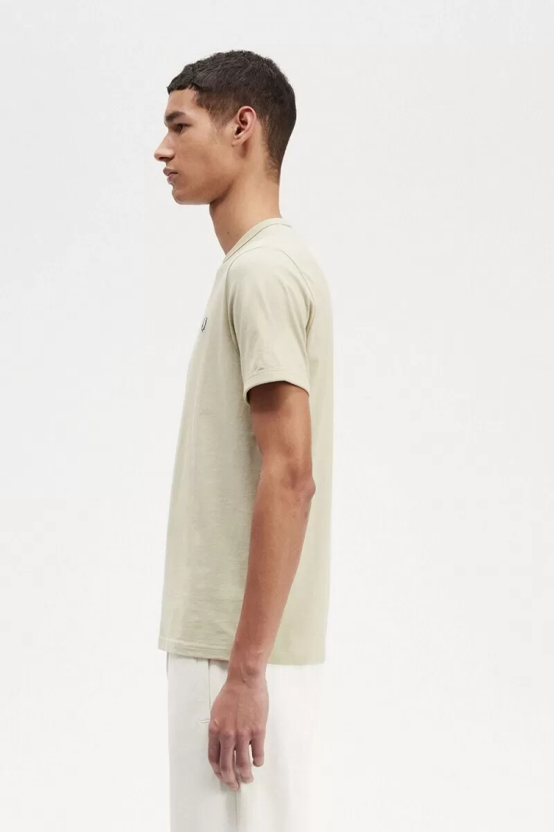fred perry ringer t-shirt da uomo color menta chiaro