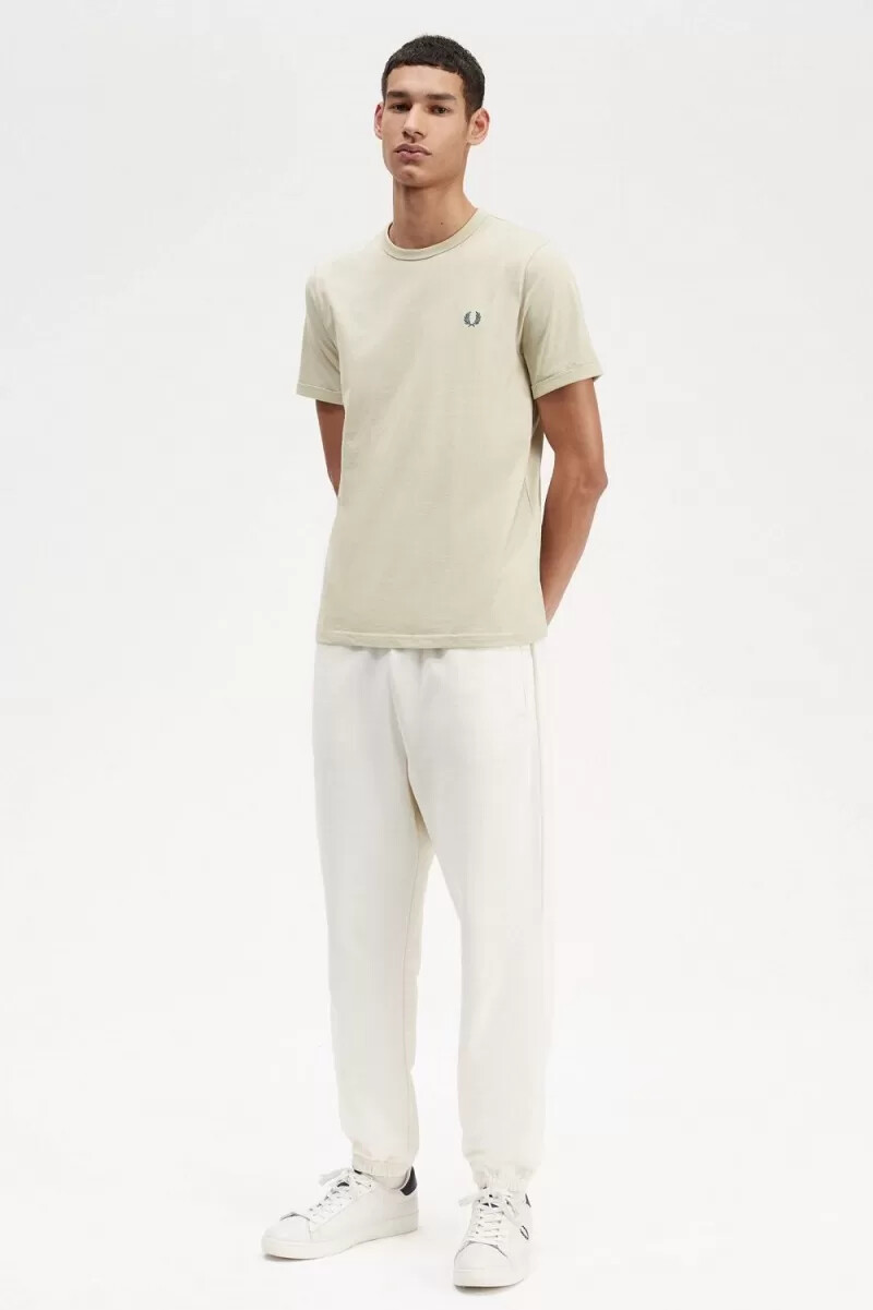 fred perry ringer t-shirt da uomo color menta chiaro