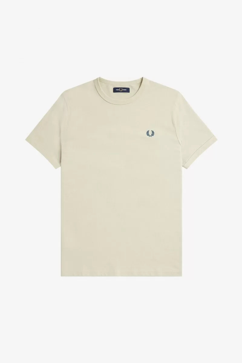 fred perry ringer t-shirt da uomo color menta chiaro