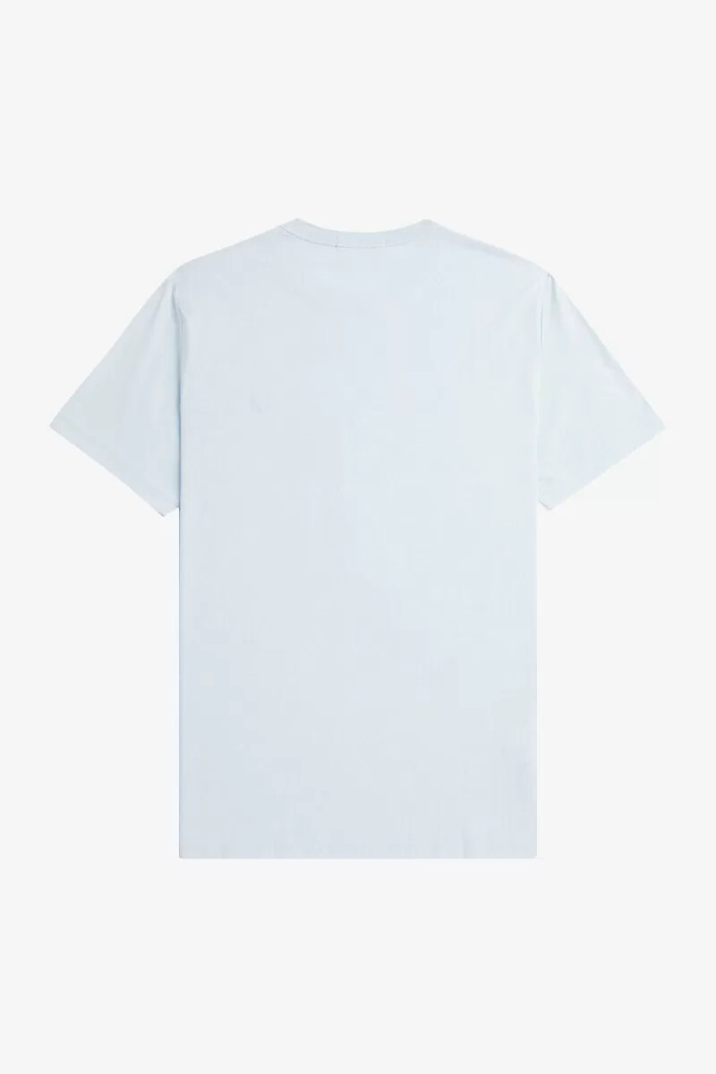 fred perry crew neck t-shirt da uomo light aqua midnight blue